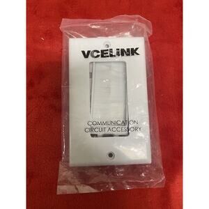 VCE Link Single Brush Wall Plate Low Voltage Bracket Home Theater White New